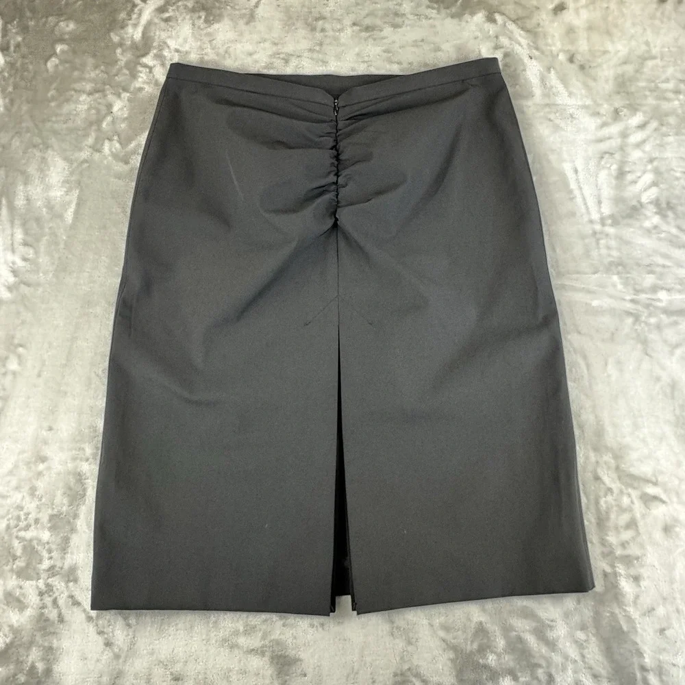 BCBG Maxazria Pencil Skirt‎ Women's 10 Black Bodycon Ruching Booty Sexy (1258)